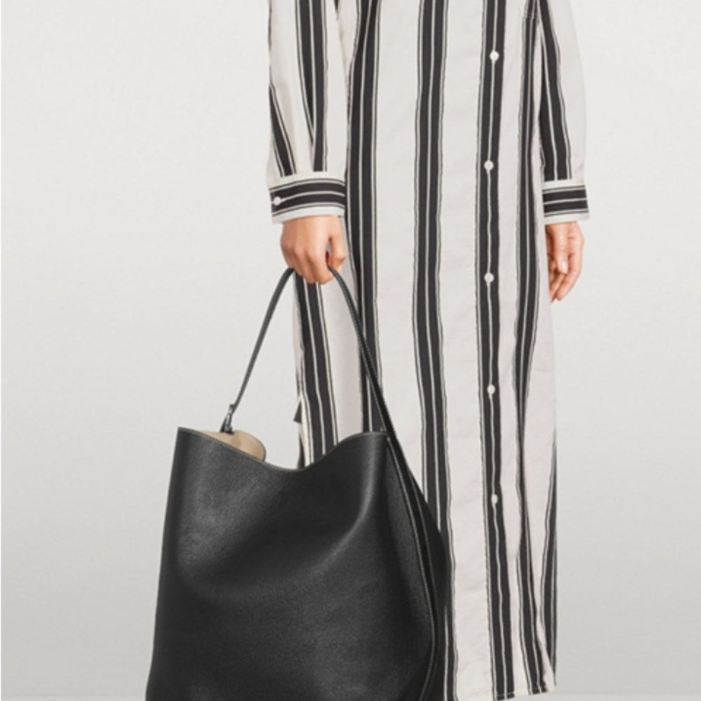Toteme Black Leather Hobo Bag with Slouchy Silhouette - Picture 2 of 3